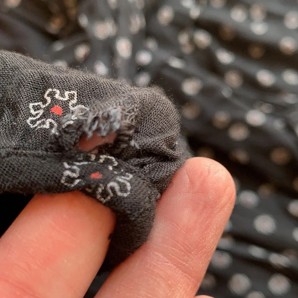 Free People - black, red, white flouncy tunic - Picture 11 of 11